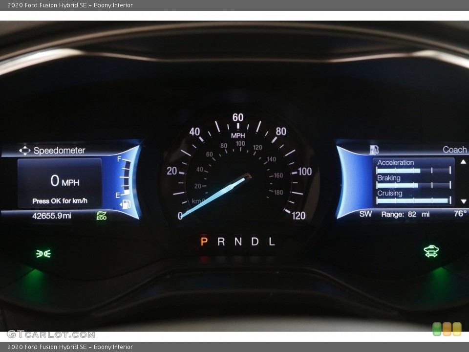 Ebony Interior Gauges for the 2020 Ford Fusion Hybrid SE #144841844