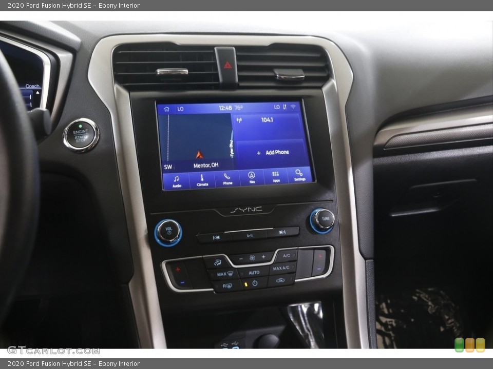Ebony Interior Controls for the 2020 Ford Fusion Hybrid SE #144841856