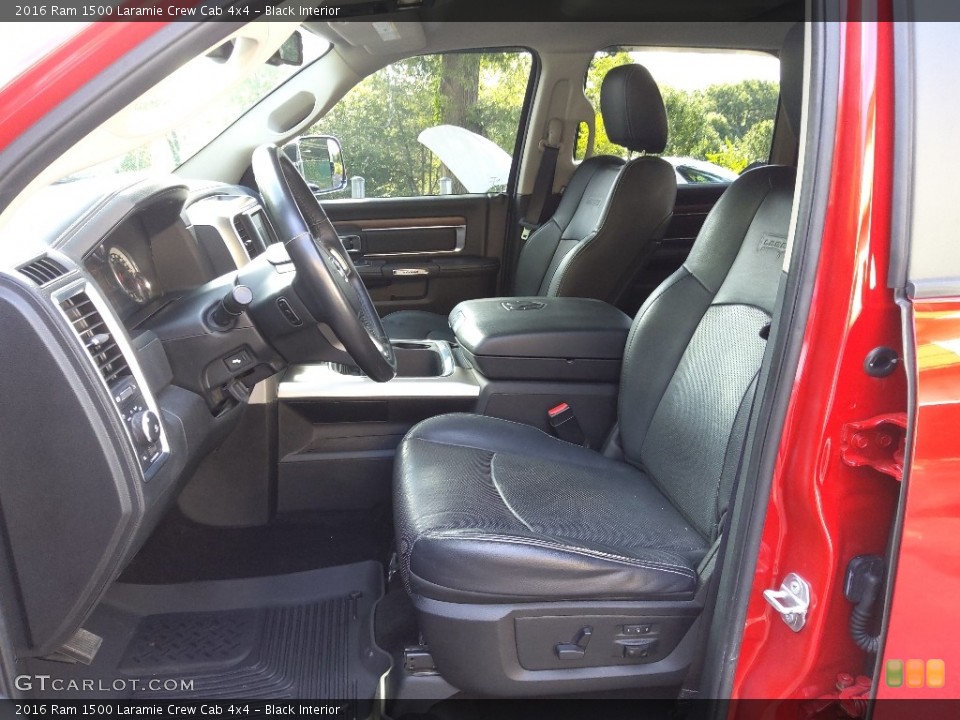 Black Interior Front Seat for the 2016 Ram 1500 Laramie Crew Cab 4x4 #144842081