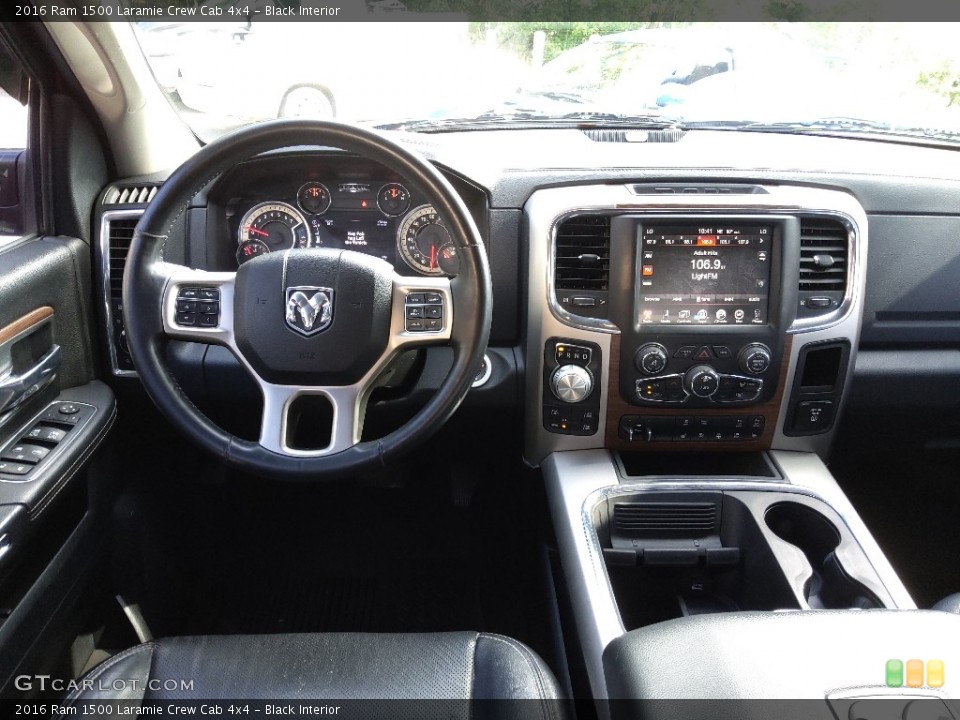 Black Interior Dashboard for the 2016 Ram 1500 Laramie Crew Cab 4x4 #144842144