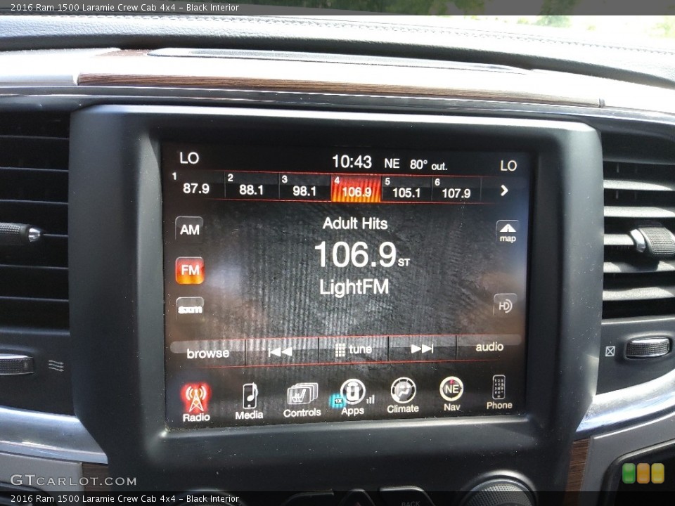 Black Interior Audio System for the 2016 Ram 1500 Laramie Crew Cab 4x4 #144842177