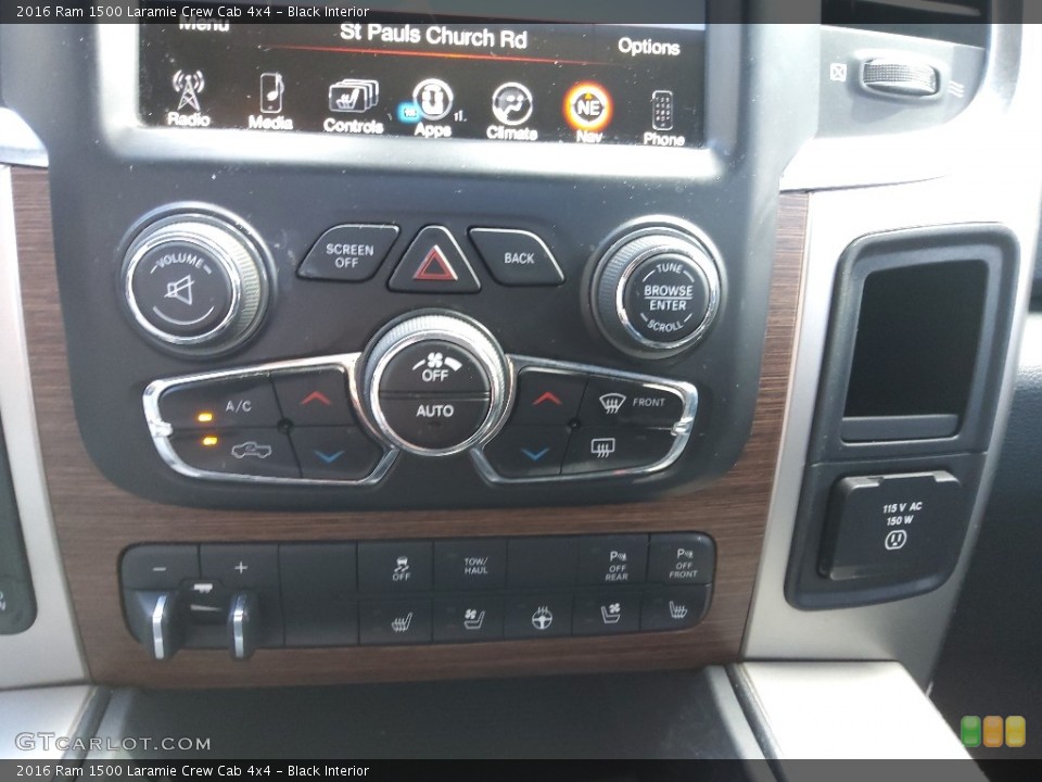 Black Interior Controls for the 2016 Ram 1500 Laramie Crew Cab 4x4 #144842210