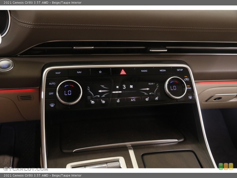 Beige/Taupe Interior Controls for the 2021 Genesis GV80 3.5T AWD #144844017