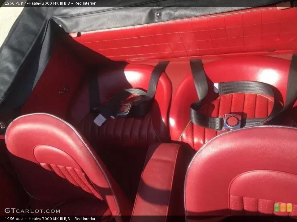 Red Interior Rear Seat for the 1966 Austin-Healey 3000 MK III Bj8 #144844020