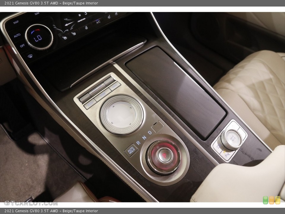 Beige/Taupe Interior Controls for the 2021 Genesis GV80 3.5T AWD #144844044