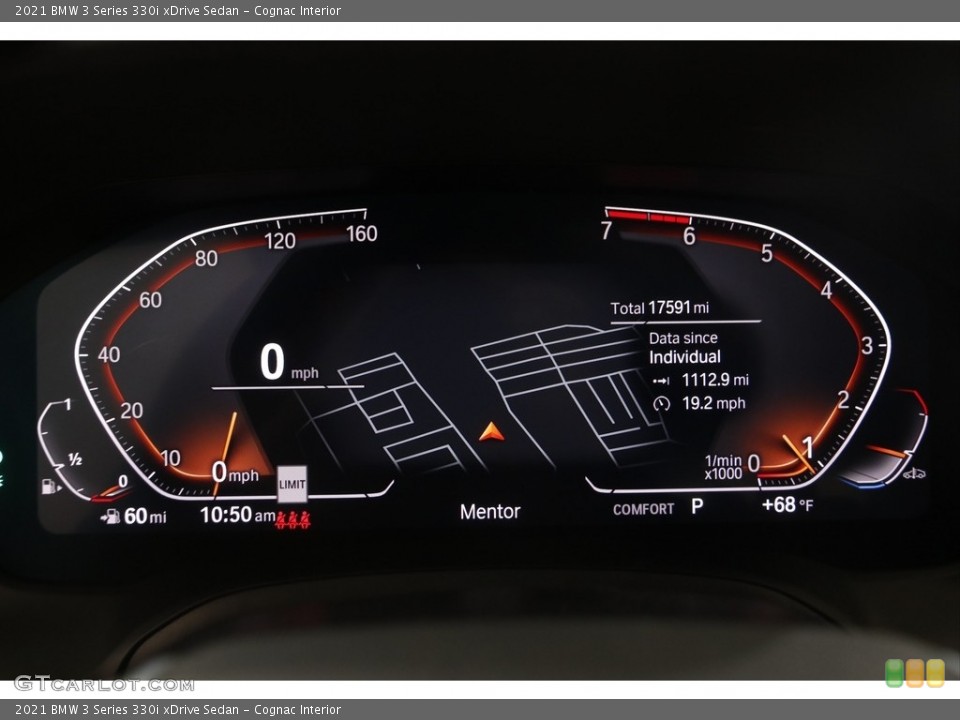 Cognac Interior Gauges for the 2021 BMW 3 Series 330i xDrive Sedan #144849097
