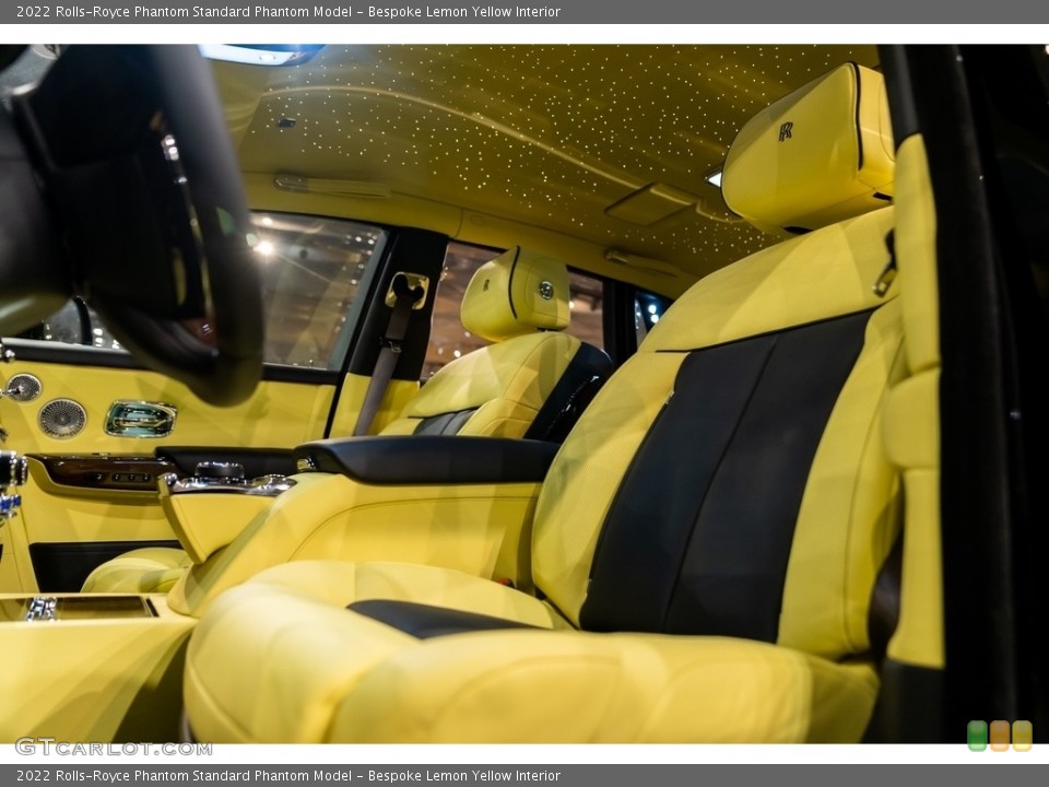 Bespoke Lemon Yellow 2022 Rolls-Royce Phantom Interiors