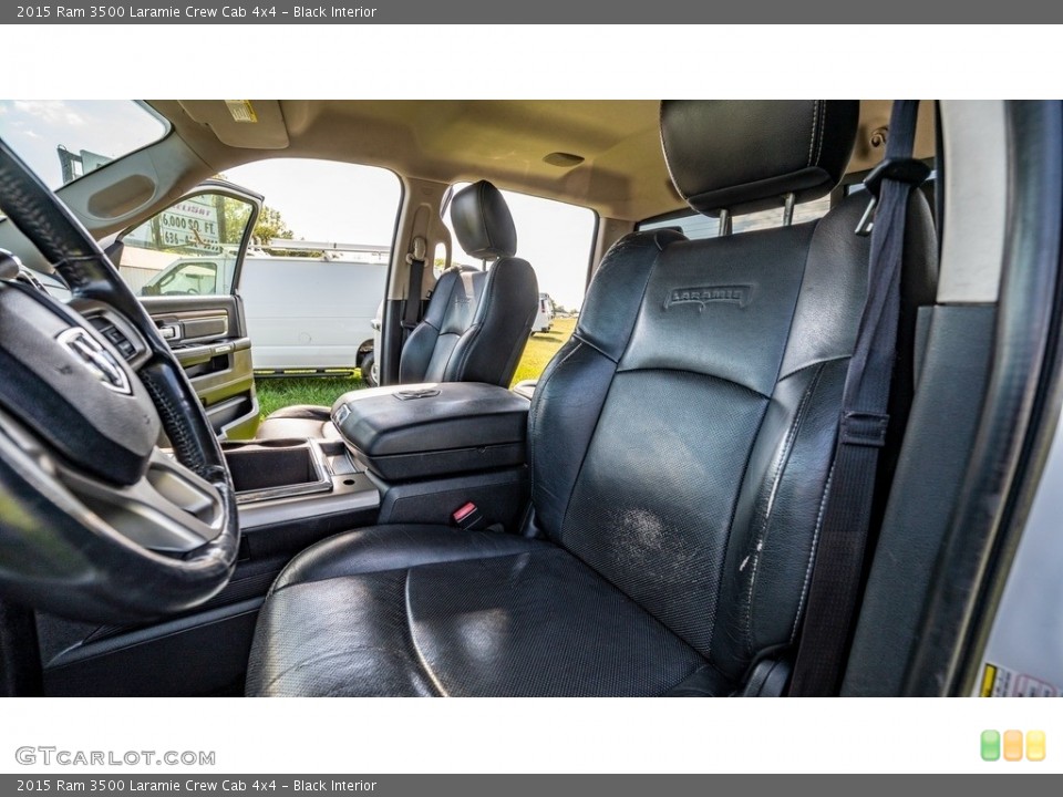 Black Interior Front Seat for the 2015 Ram 3500 Laramie Crew Cab 4x4 #144850014