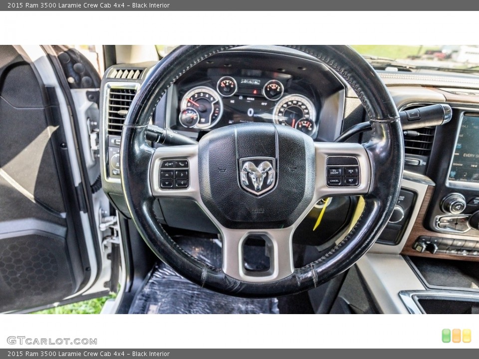 Black Interior Steering Wheel for the 2015 Ram 3500 Laramie Crew Cab 4x4 #144850042