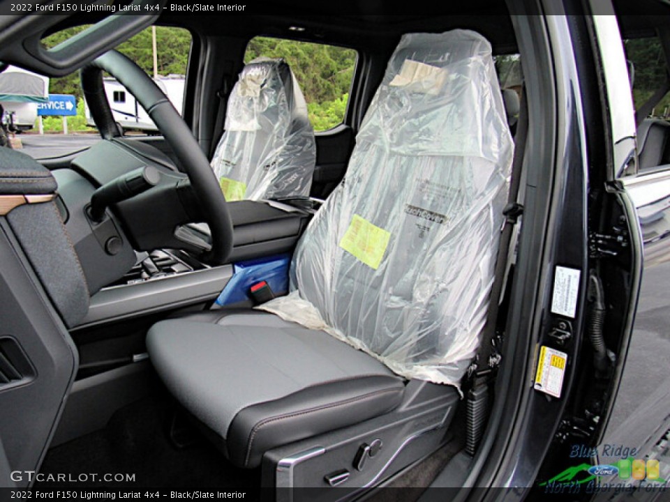 Black/Slate Interior Front Seat for the 2022 Ford F150 Lightning Lariat 4x4 #144851711