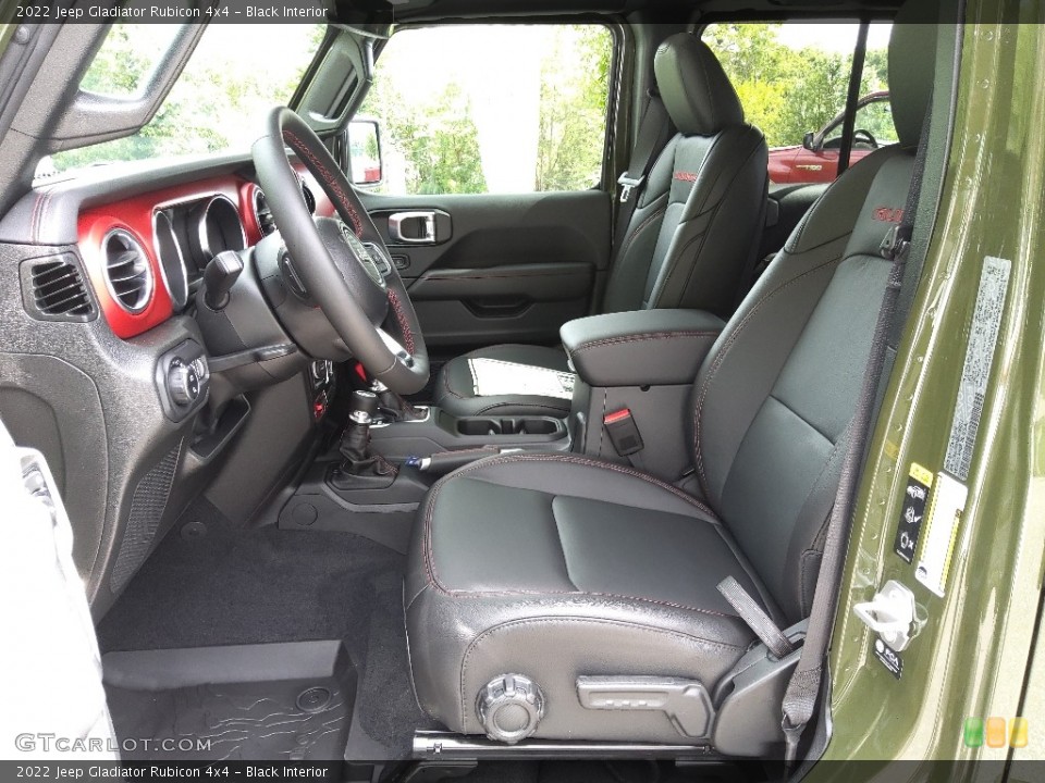 Black Interior Front Seat for the 2022 Jeep Gladiator Rubicon 4x4 #144852456