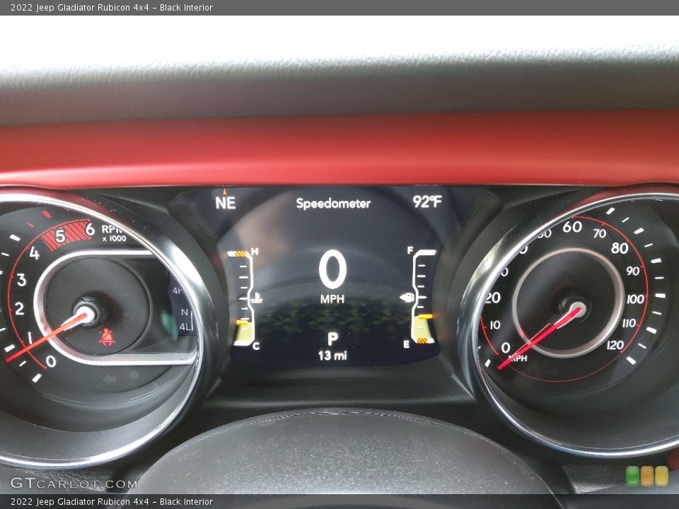 Black Interior Gauges for the 2022 Jeep Gladiator Rubicon 4x4 #144852714