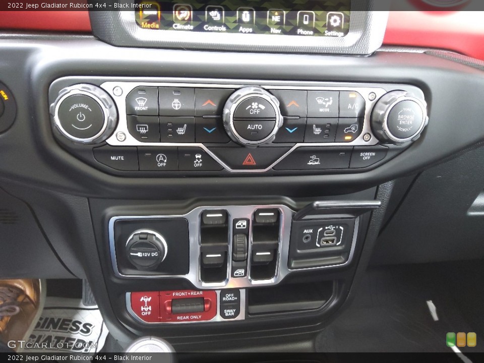 Black Interior Controls for the 2022 Jeep Gladiator Rubicon 4x4 #144852870