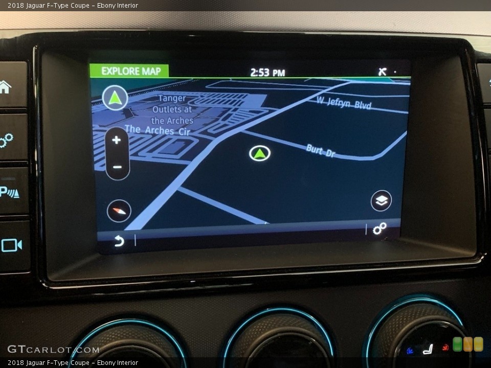 Ebony Interior Navigation for the 2018 Jaguar F-Type Coupe #144853653