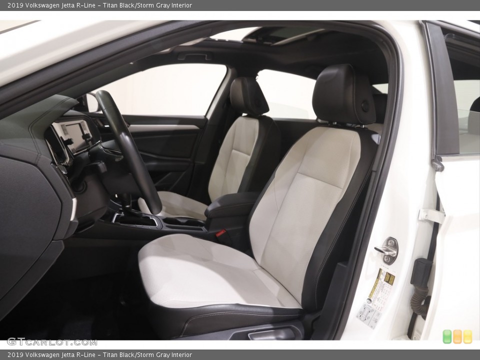 Titan Black/Storm Gray Interior Front Seat for the 2019 Volkswagen Jetta R-Line #144855105