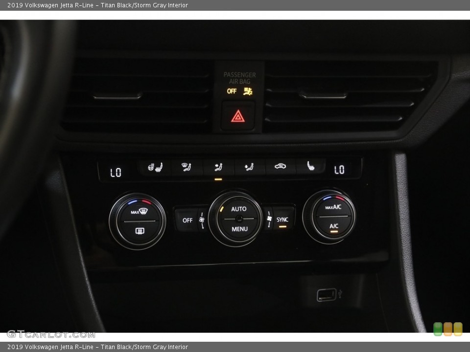 Titan Black/Storm Gray Interior Controls for the 2019 Volkswagen Jetta R-Line #144855285
