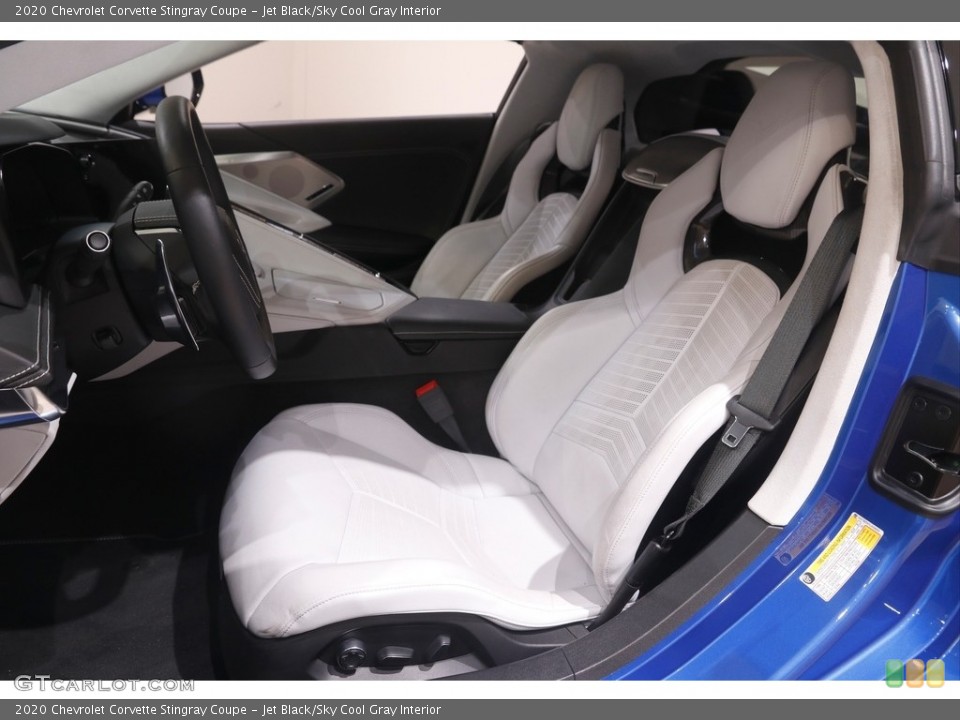 Jet Black/Sky Cool Gray Interior Front Seat for the 2020 Chevrolet Corvette Stingray Coupe #144858991