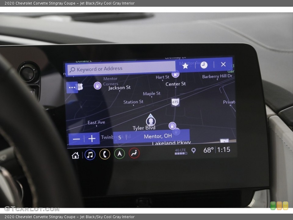 Jet Black/Sky Cool Gray Interior Controls for the 2020 Chevrolet Corvette Stingray Coupe #144859038
