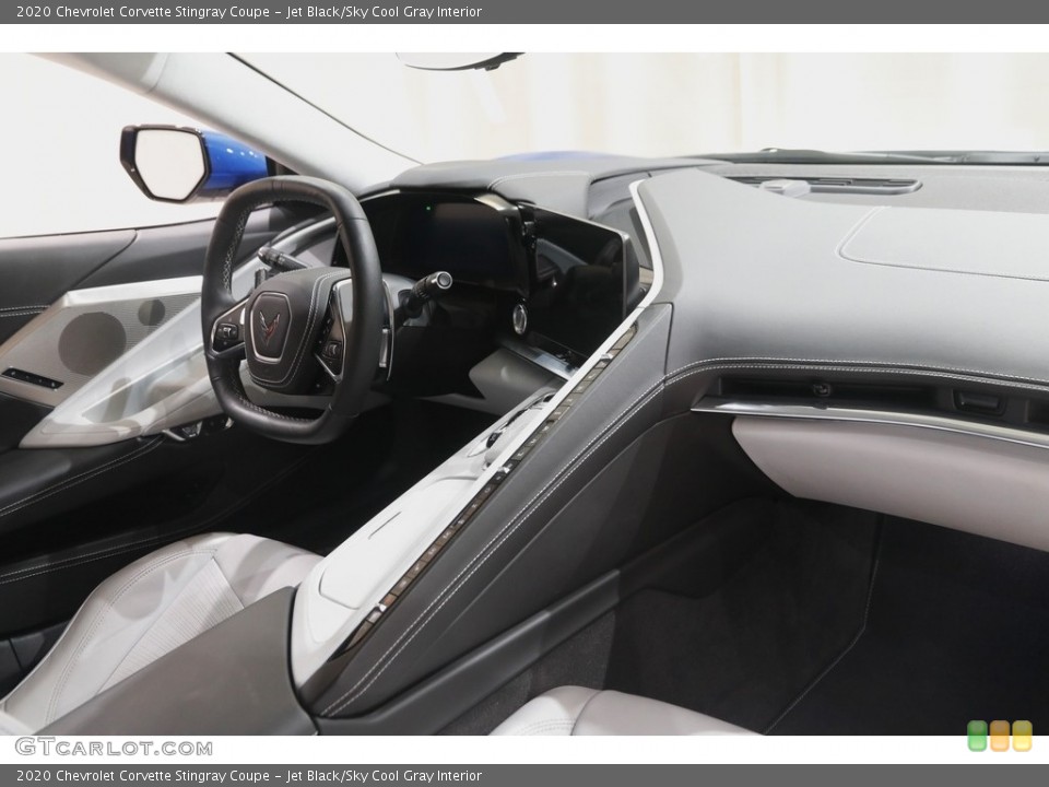 Jet Black/Sky Cool Gray Interior Dashboard for the 2020 Chevrolet Corvette Stingray Coupe #144859077