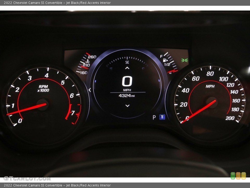 Jet Black/Red Accents Interior Gauges for the 2022 Chevrolet Camaro SS Convertible #144859170