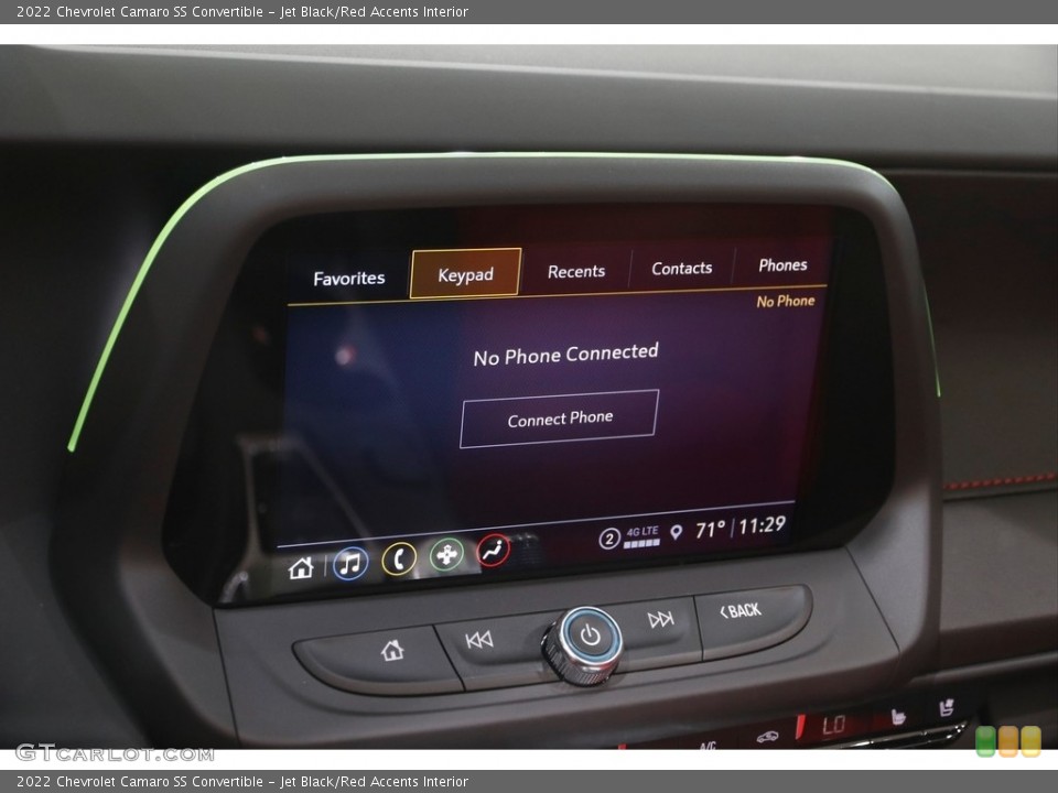 Jet Black/Red Accents Interior Controls for the 2022 Chevrolet Camaro SS Convertible #144859188
