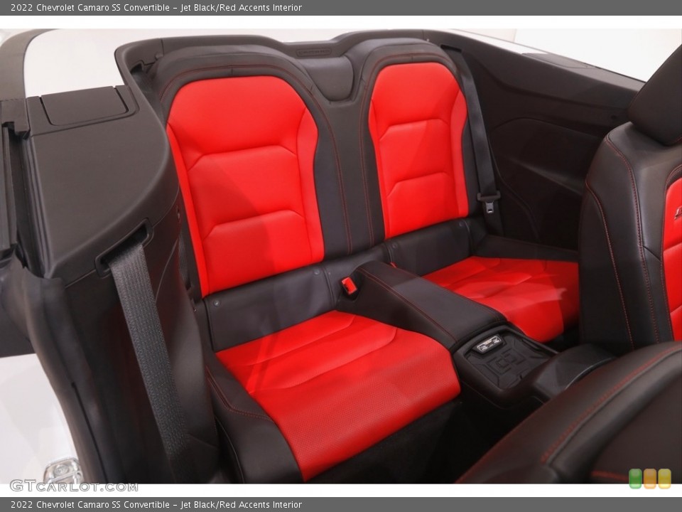 Jet Black/Red Accents Interior Rear Seat for the 2022 Chevrolet Camaro SS Convertible #144859230