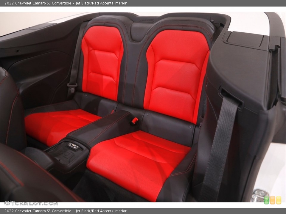 Jet Black/Red Accents Interior Rear Seat for the 2022 Chevrolet Camaro SS Convertible #144859239