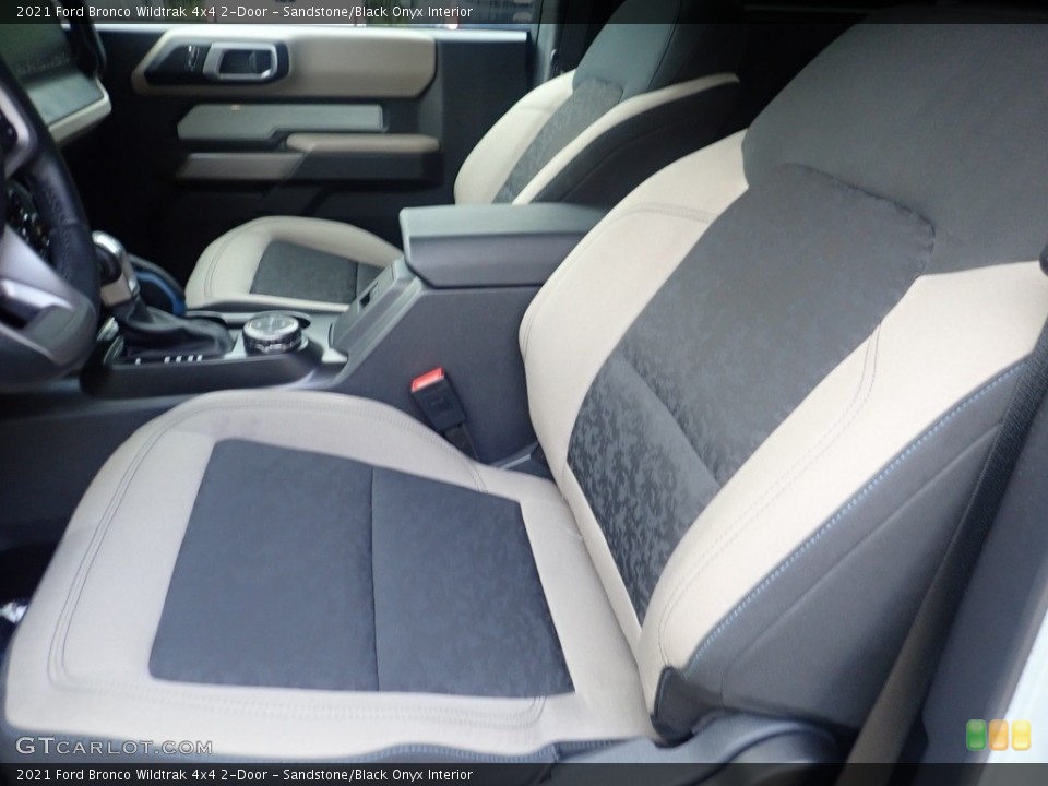 Sandstone/Black Onyx Interior Front Seat for the 2021 Ford Bronco Wildtrak 4x4 2-Door #144859394