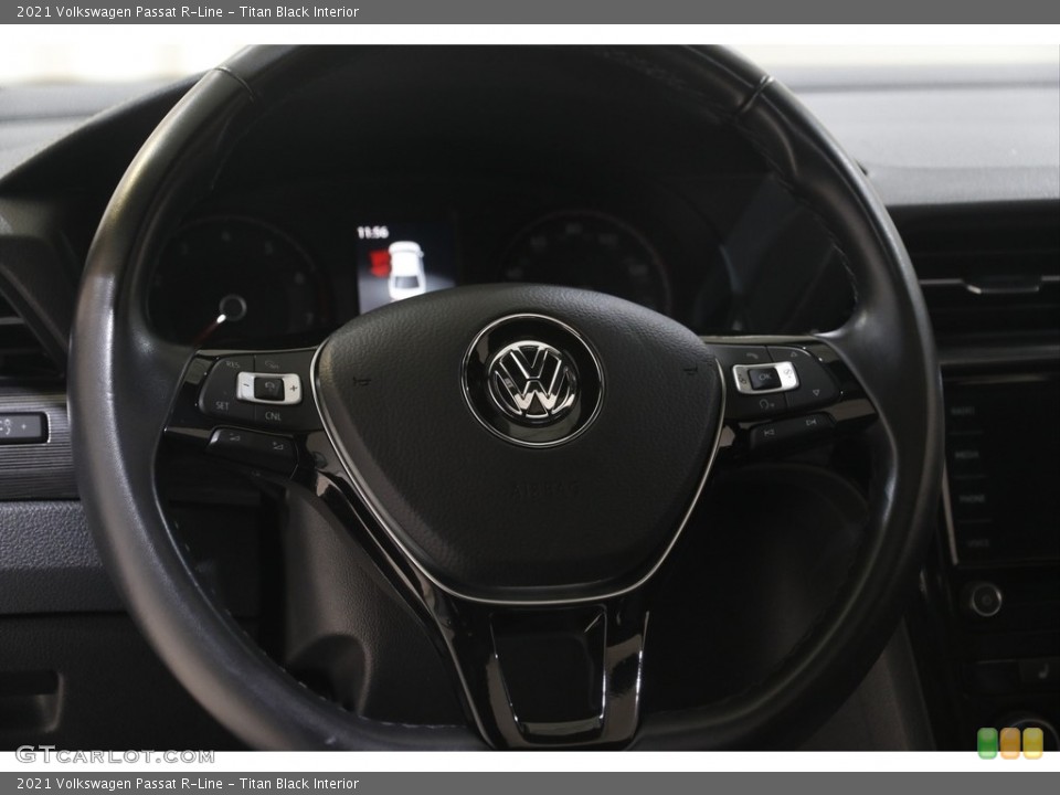Titan Black Interior Steering Wheel for the 2021 Volkswagen Passat R-Line #144865138