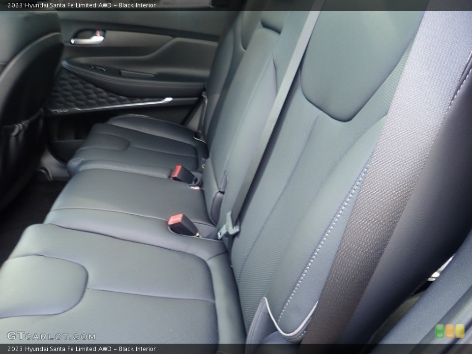 Black Interior Rear Seat for the 2023 Hyundai Santa Fe Limited AWD #144865273