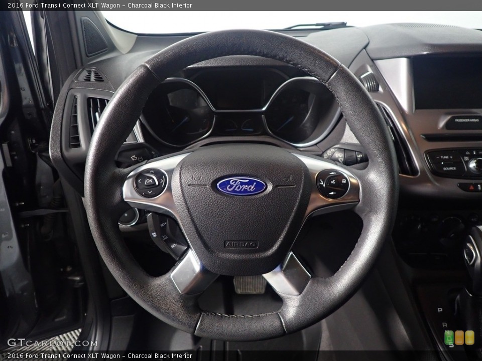 Charcoal Black Interior Steering Wheel for the 2016 Ford Transit Connect XLT Wagon #144870745
