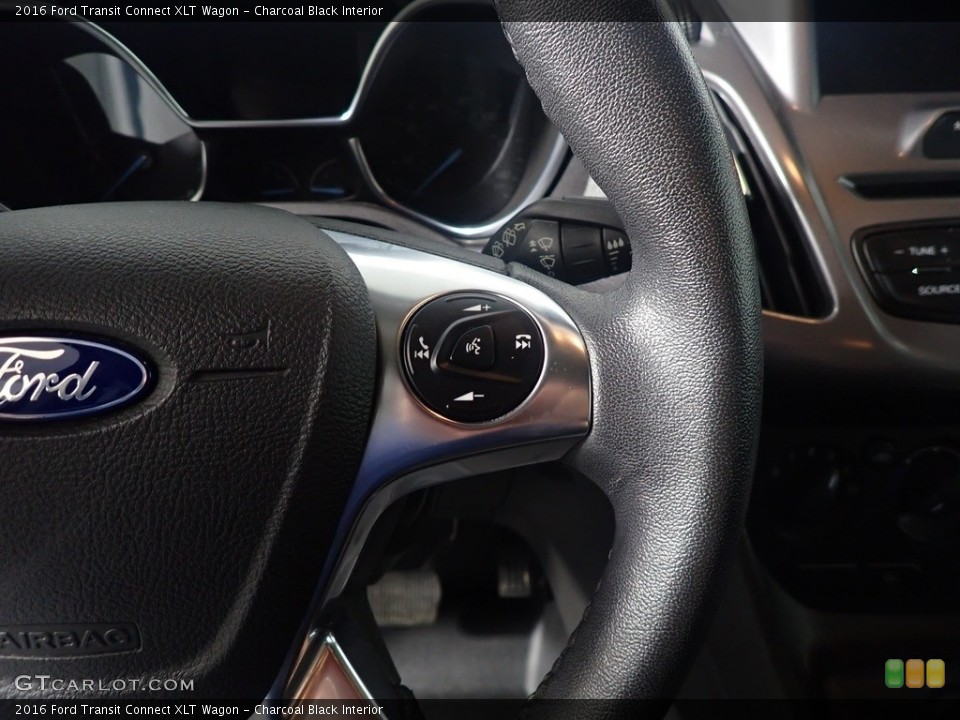 Charcoal Black Interior Steering Wheel for the 2016 Ford Transit Connect XLT Wagon #144870796