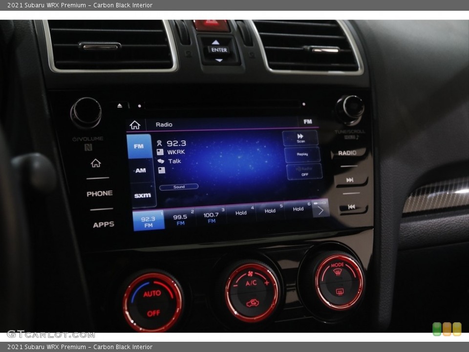 Carbon Black Interior Controls for the 2021 Subaru WRX Premium #144871135