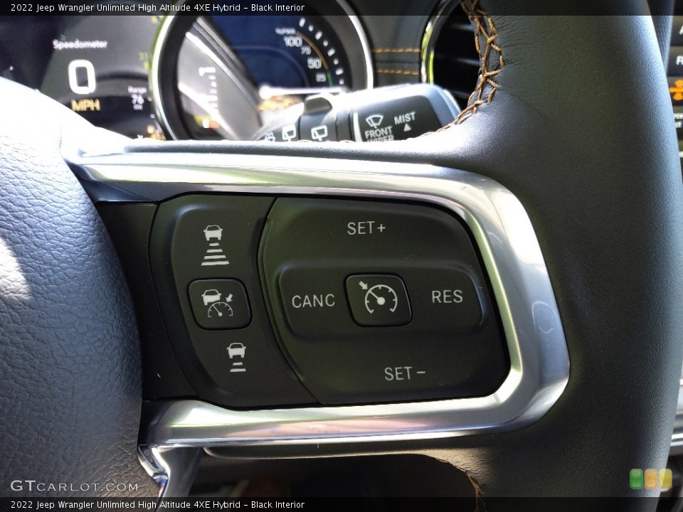 Black Interior Steering Wheel for the 2022 Jeep Wrangler Unlimited High Altitude 4XE Hybrid #144871312
