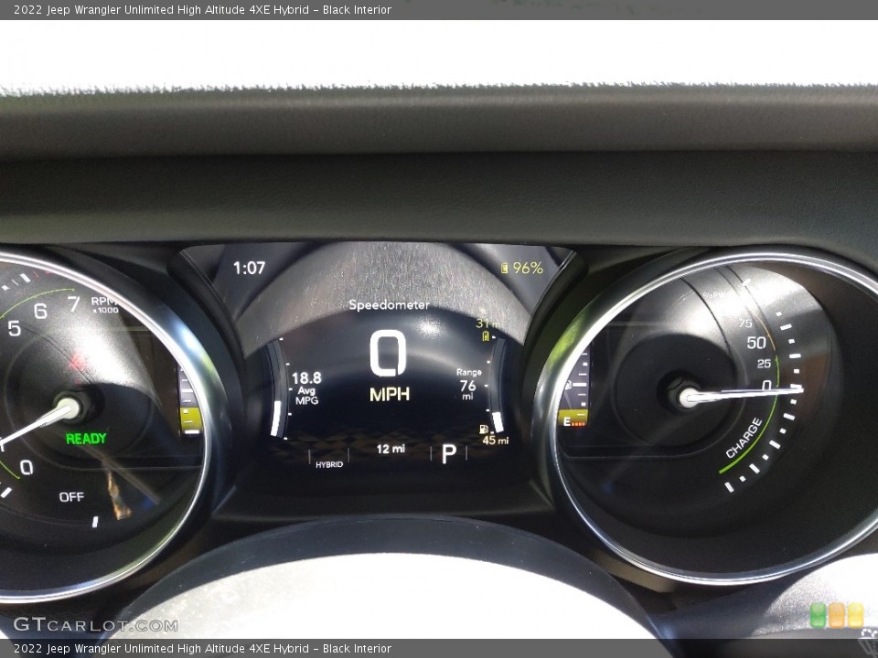 Black Interior Gauges for the 2022 Jeep Wrangler Unlimited High Altitude 4XE Hybrid #144871334