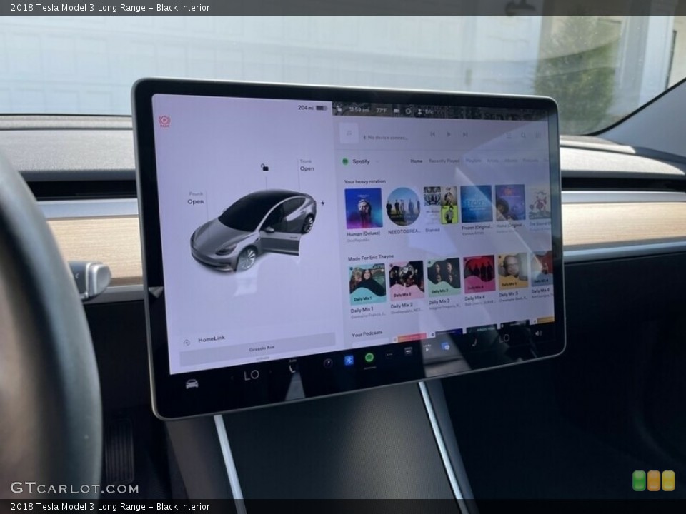 Black Interior Controls for the 2018 Tesla Model 3 Long Range #144873940
