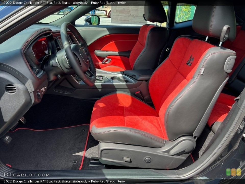 Ruby Red/Black Interior Front Seat for the 2022 Dodge Challenger R/T Scat Pack Shaker Widebody #144879290