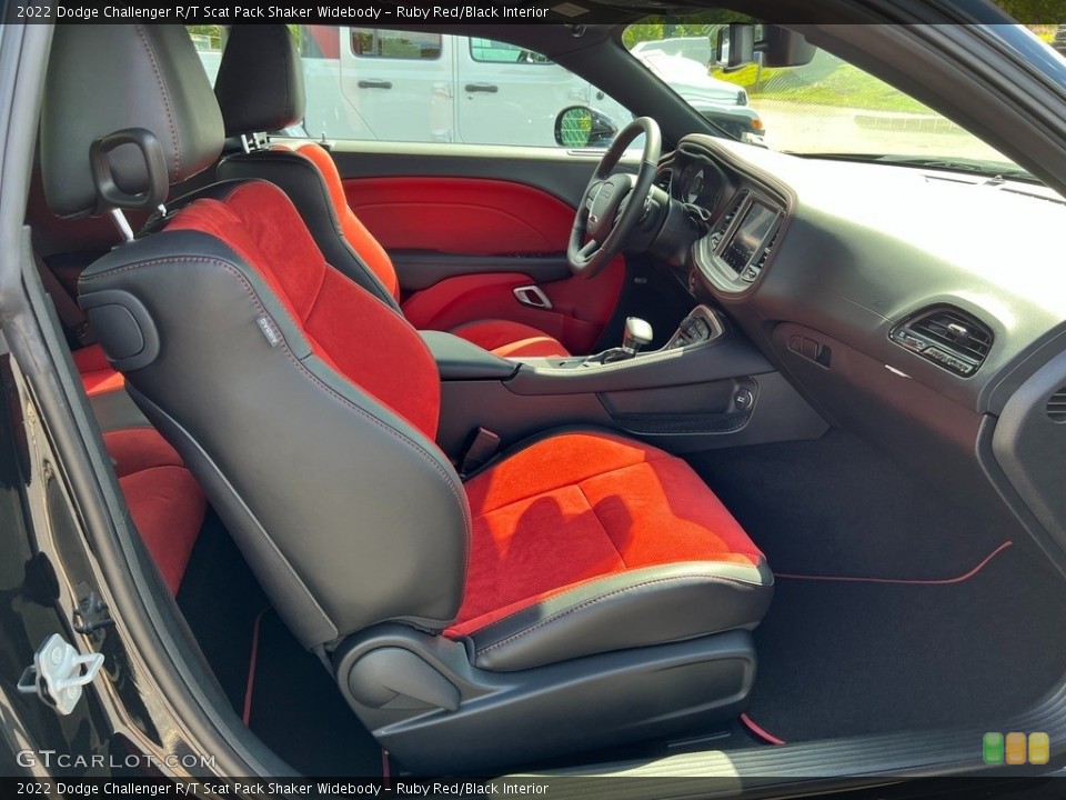 Ruby Red/Black Interior Front Seat for the 2022 Dodge Challenger R/T Scat Pack Shaker Widebody #144879416