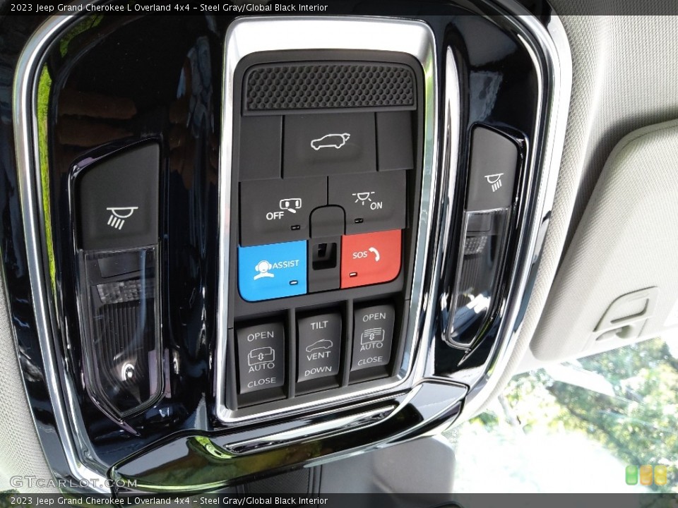Steel Gray/Global Black Interior Controls for the 2023 Jeep Grand Cherokee L Overland 4x4 #144881669