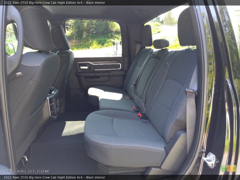 Black Interior Rear Seat for the 2022 Ram 2500 Big Horn Crew Cab Night Edition 4x4 #144882128