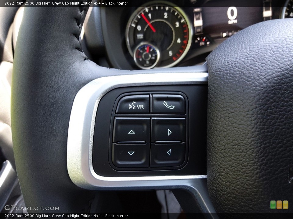 Black Interior Steering Wheel for the 2022 Ram 2500 Big Horn Crew Cab Night Edition 4x4 #144882242