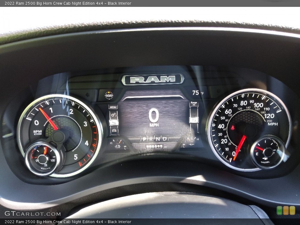 Black Interior Gauges for the 2022 Ram 2500 Big Horn Crew Cab Night Edition 4x4 #144882281