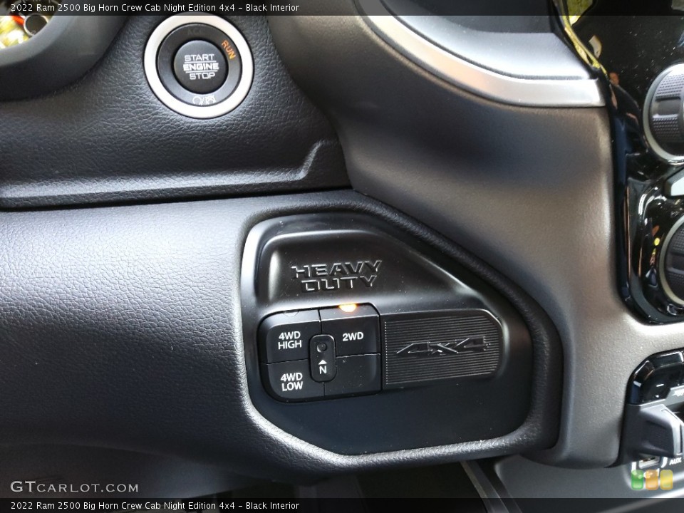 Black Interior Controls for the 2022 Ram 2500 Big Horn Crew Cab Night Edition 4x4 #144882305