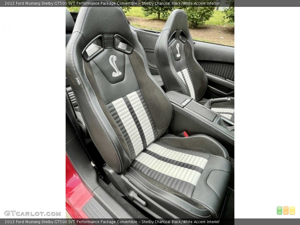 Shelby Charcoal Black/White Accent 2013 Ford Mustang Interiors