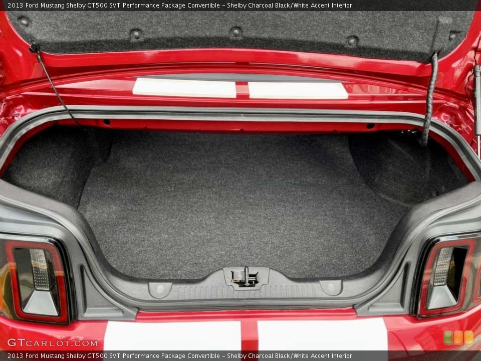 Shelby Charcoal Black/White Accent Interior Trunk for the 2013 Ford Mustang Shelby GT500 SVT Performance Package Convertible #144882755