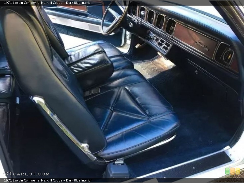 Dark Blue Interior Front Seat for the 1971 Lincoln Continental Mark III Coupe #144883334