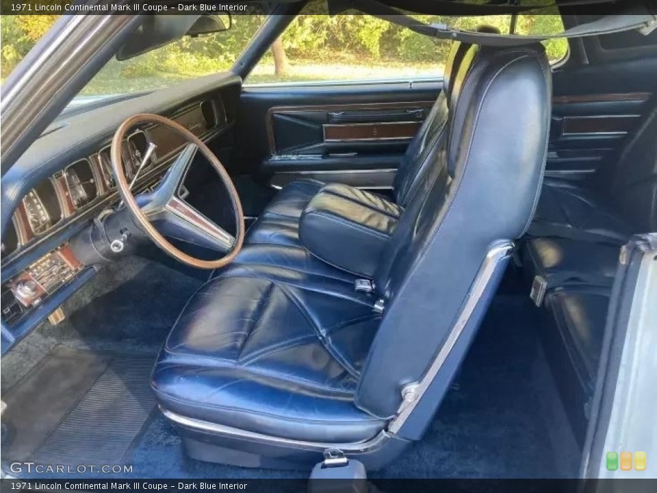 Dark Blue Interior Photo for the 1971 Lincoln Continental Mark III Coupe #144883351