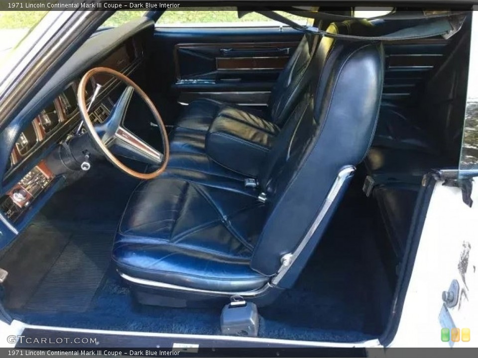 Dark Blue Interior Front Seat for the 1971 Lincoln Continental Mark III Coupe #144883358