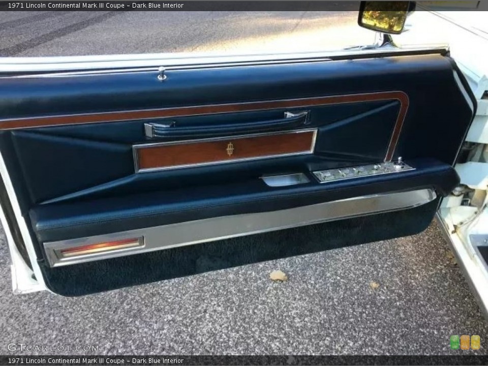 Dark Blue Interior Door Panel for the 1971 Lincoln Continental Mark III Coupe #144883391