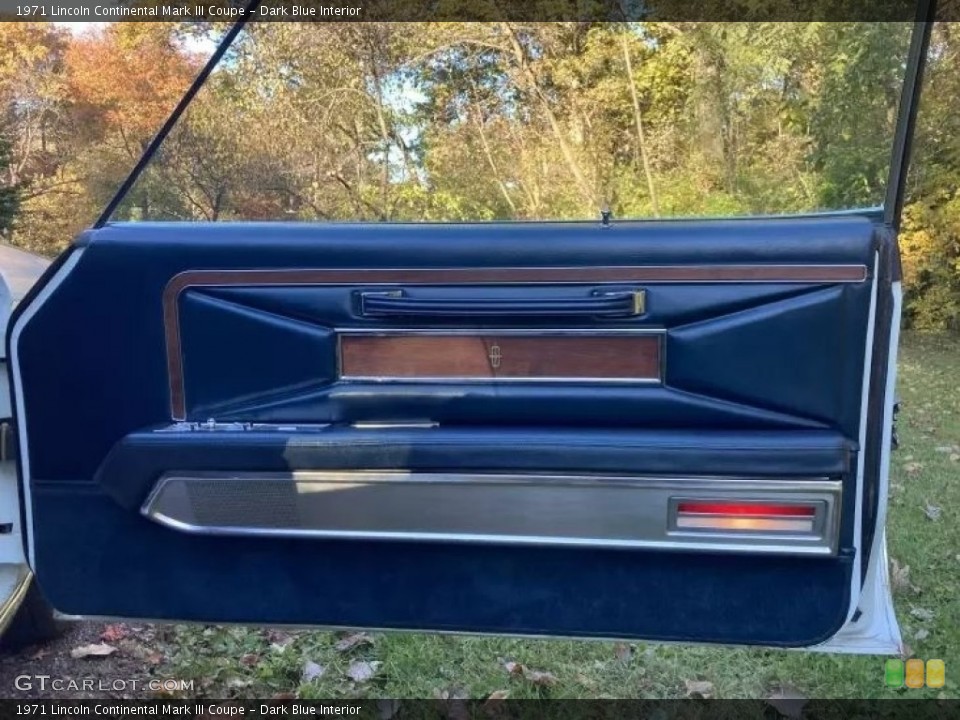 Dark Blue Interior Door Panel for the 1971 Lincoln Continental Mark III Coupe #144883592